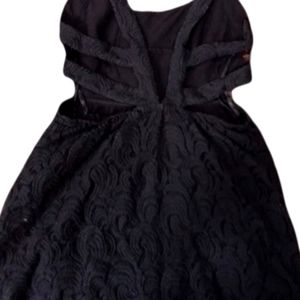Free People black lace mini dress